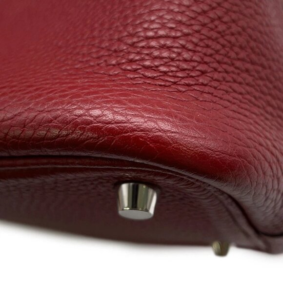 HERMES Picotin Lock Size PM Taurillon Clemence Rouge Grenat - Picture 6 of 13